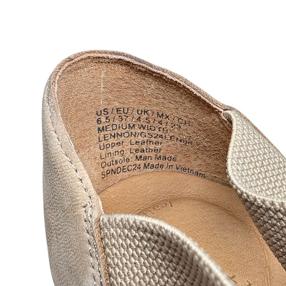 Gentle Souls Strappy Sandals Women Beige Leather‎ Elastic Comfort Flat Size 6.5 - Picture 3 of 10